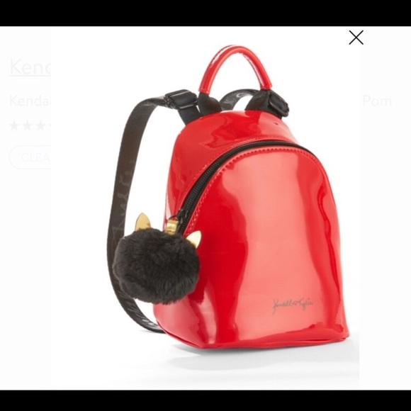 red patent leather backpack